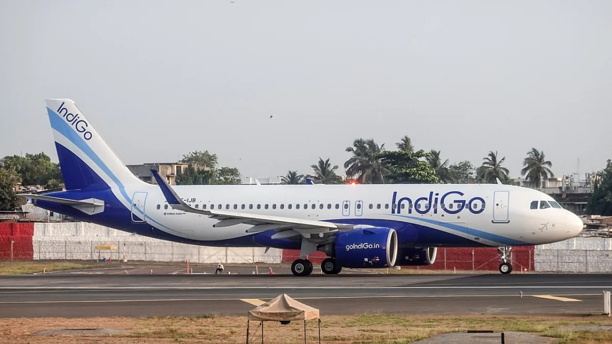 IndiGo Airbus A320neo starting its takeoff roll at Mumbai airport