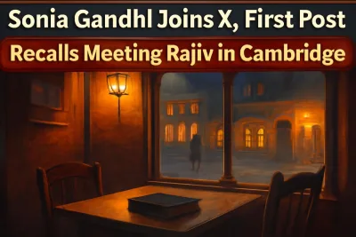 A small restaurant in Cambridge, evoking Sonia Gandhi's memory of meeting Rajiv