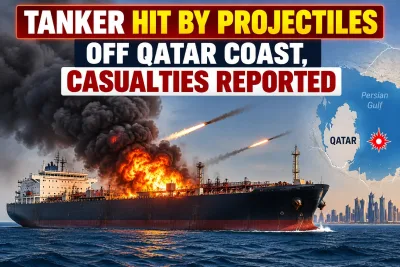 ViralDose headline card: Tanker Hit by Projectiles Off Qatar Coast, Casualties Reported