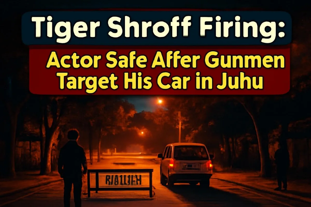 Police barricades on a Juhu street in Mumbai after the firing incident targeting actor Tiger Shroff