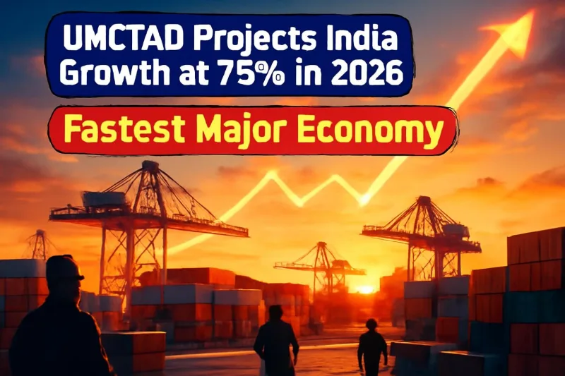 Symbolic illustration of India's economic growth and trade