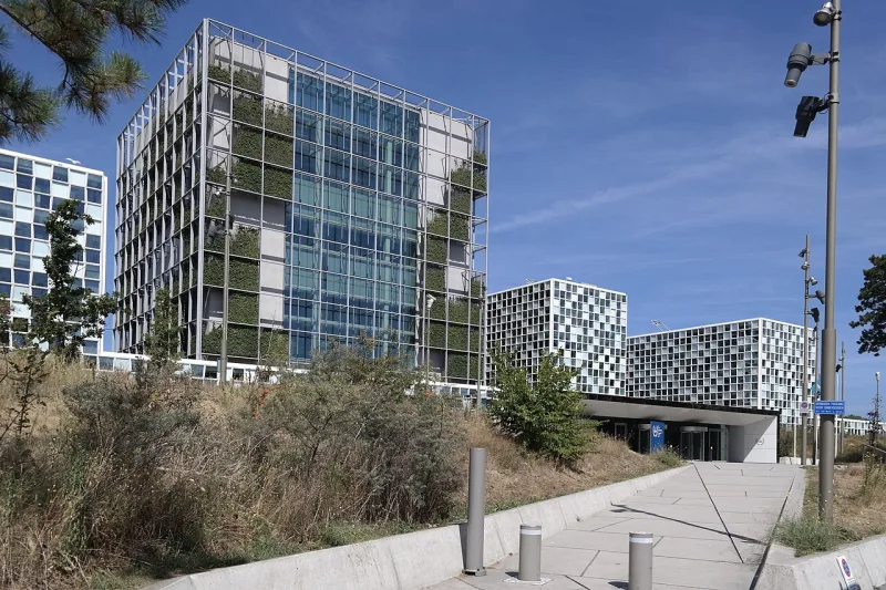 International Criminal Court headquarters building in The Hague, Netherlands