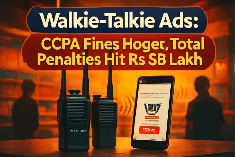 Walkie-talkie radios on a shop counter, the subject of CCPA action
