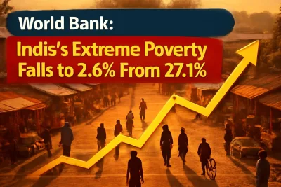 Indian village market symbolising World Bank report on poverty decline